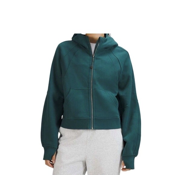 Lululemon Scuba Full Zip Hoodie Size 6 Jasper Green - Picture 1 of 10